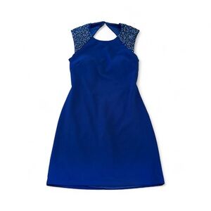 Dear Moon navy cocktail dress with gems.